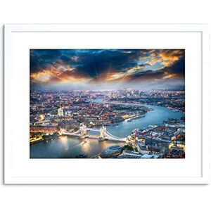 Wee Blue Coo PHOTO CITYSCAPE COMPOSITION AERIAL VIEW LONDON THAMES FRAMED PRINT F97X5485 Wee Blue Coo PHOTO CITYSCAPE COMPOSITION AERIAL VIEW LONDON THAMES FRAMED PRINT F97X5485