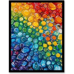 Artery8 Rainbow Raindrops Abstract Painting Colourful Living Room Artwork Framed Wall Art Print A4 Artery8 Rainbow Raindrops Abstract Painting Colourful Living Room Artwork Framed Wall Art Print A4