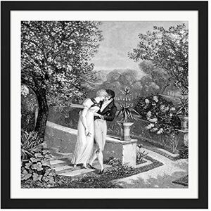 Artery8 Debucourt Spring Or Lovers Couple Flowers Painting Square Wooden Framed Wall Art Print Picture 16X16 Inch Artery8 Debucourt Spring Or Lovers Couple Flowers Painting Square Wooden Framed Wall Art Print Picture 16X16 Inch