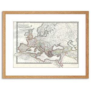 Wee Blue Coo 9x7 '' 1850 MAP ROMAN EMPIRE DIVIDED EAST WEST FRAMED ART PRINT F97X007 Wee Blue Coo 9x7 '' 1850 MAP ROMAN EMPIRE DIVIDED EAST WEST FRAMED ART PRINT F97X007
