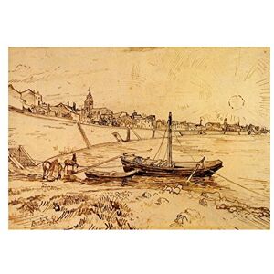 Wee Blue Coo Painting Van Gogh Bank Rhone Arles Wall Art Print Wee Blue Coo Painting Van Gogh Bank Rhone Arles Wall Art Print