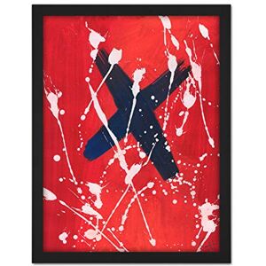 Artery8 Hendo Tanuki Abstract Red Painting Cross Paint Splat D Artwork Framed Wall Art Print 18X24 Inch Artery8 Hendo Tanuki Abstract Red Painting Cross Paint Splat D Artwork Framed Wall Art Print 18X24 Inch