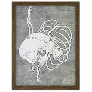 Artery8 Hokusai Skull Rib Cage Macabre Japanese Painting Artwork Framed Wall Art Print 18X24 Inch Artery8 Hokusai Skull Rib Cage Macabre Japanese Painting Artwork Framed Wall Art Print 18X24 Inch
