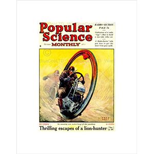 Wee Blue Coo Science Magazine Cover Popular Future Mono Wheel Bike Wall Art Print Wee Blue Coo Science Magazine Cover Popular Future Mono Wheel Bike Wall Art Print