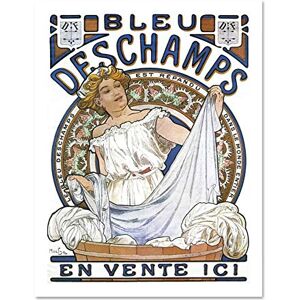 Wee Blue Coo Advertisement Art Nouveau Mucha Bleu Deschamps Art Large Framed Art Print Poster Wall Decor 18x24 inch Wee Blue Coo Advertisement Art Nouveau Mucha Bleu Deschamps Art Large Framed Art Print Poster Wall Decor 18x24 inch