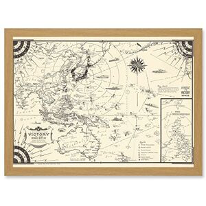 Artery8 Map Ernest Dudley Chase 1944 Pacific Victory Japan World War 2 WWII Artwork Framed Wall Art Print A4 Artery8 Map Ernest Dudley Chase 1944 Pacific Victory Japan World War 2 WWII Artwork Framed Wall Art Print A4