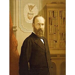 Wee Blue Coo Paintings Portrait President James Garfield USA Assassinated Art Print Poster Wall Decor 12X16 Inch Wee Blue Coo Paintings Portrait President James Garfield USA Assassinated Art Print Poster Wall Decor 12X16 Inch