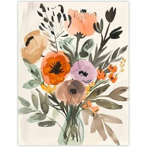 Artery8 Flower Bouquet Vase Abstract Floral Watercolour Living Room Large Wall Art Poster Print Thick Paper 18X24 Inch Artery8 Flower Bouquet Vase Abstract Floral Watercolour Living Room Large Wall Art Poster Print Thick Paper 18X24 Inch