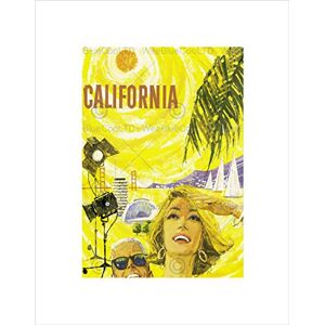 Wee Blue Coo TRAVEL AIRLINE CALIFORNIA SUN HOLLYWOOD GOLDEN GATE FRAMED PRINT B12X11401 Wee Blue Coo TRAVEL AIRLINE CALIFORNIA SUN HOLLYWOOD GOLDEN GATE FRAMED PRINT B12X11401