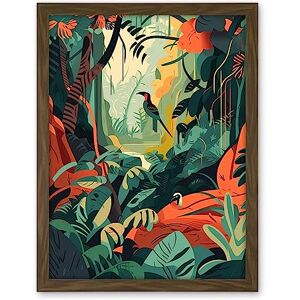 Artery8 Amazon Rainforest Diverse Flora and Tropical Birds Artwork Framed Wall Art Print 18X24 Inch Artery8 Amazon Rainforest Diverse Flora and Tropical Birds Artwork Framed Wall Art Print 18X24 Inch