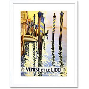Wee Blue Coo Travel Venice Italy Canal Gondola Lido Bathing Vintage Advert Art Framed Wall Art Print Wee Blue Coo Travel Venice Italy Canal Gondola Lido Bathing Vintage Advert Art Framed Wall Art Print