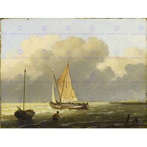 Wee Blue Coo Painting Seascape Maritime Bakhuysen Coast With Barge Wall Art Print Wee Blue Coo Painting Seascape Maritime Bakhuysen Coast With Barge Wall Art Print