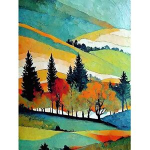 Wee Blue Coo Colourful Autumn Landscape Scotland Hillside Forest Oil Painting Unframed Wall Art Print Poster Home Decor Premium Wee Blue Coo Colourful Autumn Landscape Scotland Hillside Forest Oil Painting Unframed Wall Art Print Poster Home Decor Premium
