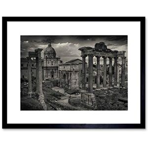 Wee Blue Coo PHOTO CITYSCAPE ROME ITALY ROMAN FORUM RUIN BLACK FRAMED ART PRINT B12X13034 Wee Blue Coo PHOTO CITYSCAPE ROME ITALY ROMAN FORUM RUIN BLACK FRAMED ART PRINT B12X13034