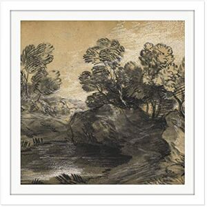 Artery8 Gainsborough Landscape Rocks Overhanging Pool Painting Square Wooden Framed Wall Art Print Picture 16X16 Inch Artery8 Gainsborough Landscape Rocks Overhanging Pool Painting Square Wooden Framed Wall Art Print Picture 16X16 Inch