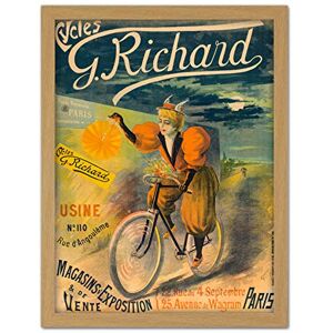 Fine Art Prints Clouet Cycles Richard Bicycle Paris Advert Large Framed Art Print Poster Wall Decor 18x24 in Fine Art Prints Clouet Cycles Richard Bicycle Paris Advert Large Framed Art Print Poster Wall Decor 18x24 in
