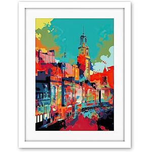 Artery8 Nottingham City England Cityscape Vibrant Abstract Artwork Framed Wall Art Print 18X24 Inch Artery8 Nottingham City England Cityscape Vibrant Abstract Artwork Framed Wall Art Print 18X24 Inch