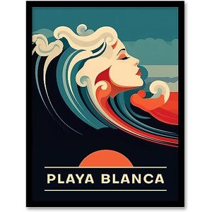 Artery8 The Seaside Calls Playa Blanca Beach Colombia Sunset Woman of the Waves Sea Siren Ocean Artwork Framed Wall Art Print 18X24 Inch Artery8 The Seaside Calls Playa Blanca Beach Colombia Sunset Woman of the Waves Sea Siren Ocean Artwork Framed Wall Art Print 18X24 Inch