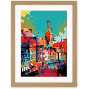 Artery8 Nottingham City England Cityscape Vibrant Abstract Artwork Framed Wall Art Print 18X24 Inch Artery8 Nottingham City England Cityscape Vibrant Abstract Artwork Framed Wall Art Print 18X24 Inch