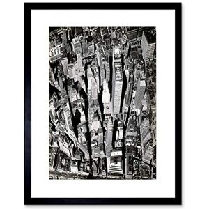 Wee Blue Coo Black White Y Aerial View Manhattan City New York Framed Wall Art Print Wee Blue Coo Black White Y Aerial View Manhattan City New York Framed Wall Art Print