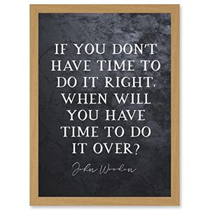 Artery8 Slate Quote John Wooden Do It Right Do It Over Basketball Coach Inspiring Sports Artwork Framed Wall Art Print A4 Artery8 Slate Quote John Wooden Do It Right Do It Over Basketball Coach Inspiring Sports Artwork Framed Wall Art Print A4