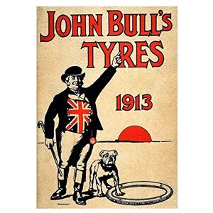Wee Blue Coo Ad John Bull Tyres Bulldog UK Vintage Wall Art Print Wee Blue Coo Ad John Bull Tyres Bulldog UK Vintage Wall Art Print