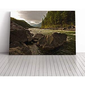 Big Box Art Canvas Print Wall Art Landscape Forest Mountain Stream (2) Mounted & Stretched Box Frame Picture Home Decor for Kitchen, Living Room, Bedroom, Hallway, Multi-Colour, 24x16 Inch Big Box Art Canvas Print Wall Art Landscape Forest Mountain Stream (2) Mounted & Stretched Box Frame Picture Home Decor for Kitchen, Living Room, Bedroom, Hallway, Multi-Colour, 24x16 Inch