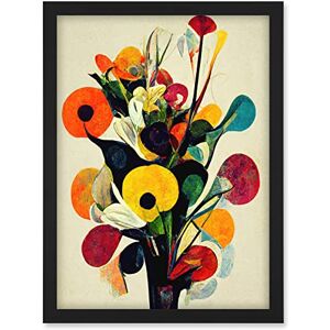 Doppelganger33 LTD Abstract Kandinsky Inspired Multicolour Flower Bouquet In Vase Artwork Framed A3 Wall Art Print Doppelganger33 LTD Abstract Kandinsky Inspired Multicolour Flower Bouquet In Vase Artwork Framed A3 Wall Art Print