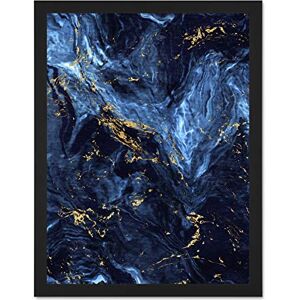 Wee Blue Coo Abstract Dark Blue Gold Swirl Large Framed Art Print Wall Poster 18x24 inch Wee Blue Coo Abstract Dark Blue Gold Swirl Large Framed Art Print Wall Poster 18x24 inch