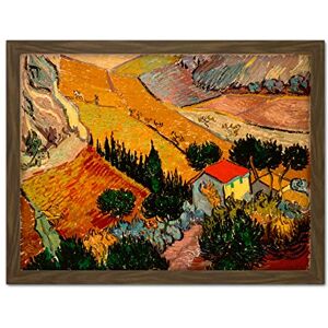Wee Blue Coo Van Gogh Landscape With House Ploughman Artwork Framed Wall Art Print 18X24 Inch Wee Blue Coo Van Gogh Landscape With House Ploughman Artwork Framed Wall Art Print 18X24 Inch