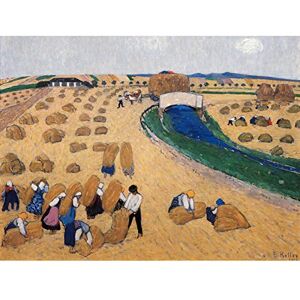 Artery8 Koller Pinell Harvest Field Farming Painting Premium Wall Art Canvas Print 18X24 Inch Artery8 Koller Pinell Harvest Field Farming Painting Premium Wall Art Canvas Print 18X24 Inch
