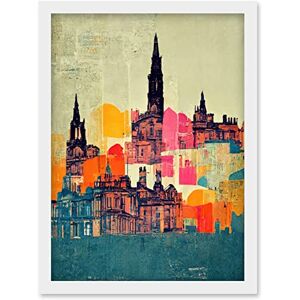 Wee Blue Coo Boho Abstract Multi Coloured Cityscape Skyline Painting Folk Art Artwork Framed Wall Art Print A4 Wee Blue Coo Boho Abstract Multi Coloured Cityscape Skyline Painting Folk Art Artwork Framed Wall Art Print A4