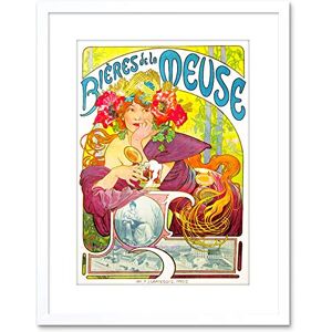 Wee Blue Coo VINTAGE ADVERT MUCHA BIERES BEER MEUSE NOUVEAU DRINK FRAMED PRINT F97X7496 Wee Blue Coo VINTAGE ADVERT MUCHA BIERES BEER MEUSE NOUVEAU DRINK FRAMED PRINT F97X7496