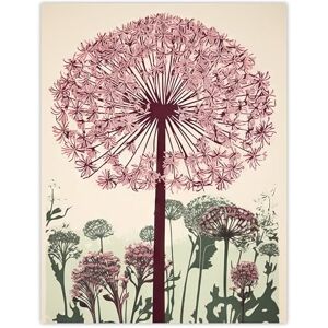 Artery8 Allium Flower Blooms Linocut Painting Pink Green Wildflower Spring Field Nature Colourful Bright Floral Modern Artwork Extra Large XL Wall Art Poster Print Artery8 Allium Flower Blooms Linocut Painting Pink Green Wildflower Spring Field Nature Colourful Bright Floral Modern Artwork Extra Large XL Wall Art Poster Print
