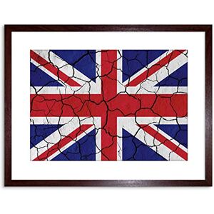 Wee Blue Coo FLAG CRACKED CONCRETE BRITAIN BRITISH UNION JACK FRAMED PRINT F97X4430 Wee Blue Coo FLAG CRACKED CONCRETE BRITAIN BRITISH UNION JACK FRAMED PRINT F97X4430
