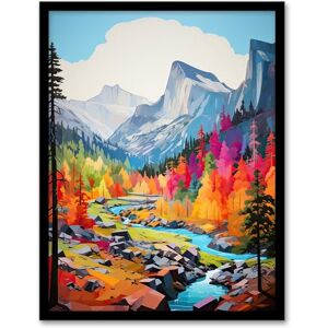 Artery8 Colourful Yosemite National Park Forest Landscape Artwork Framed Wall Art Print 18X24 Inch Artery8 Colourful Yosemite National Park Forest Landscape Artwork Framed Wall Art Print 18X24 Inch