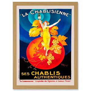 Artery8 - Chablis Wine Vintage Ad Artwork - Framed - A4 Artery8 - Chablis Wine Vintage Ad Artwork - Framed - A4