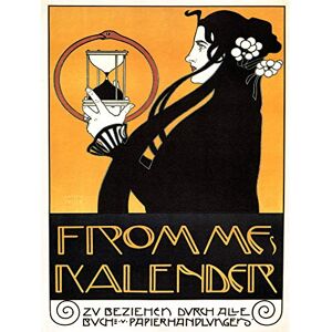 Wee Blue Coo Advert Frommes Calendar Art Nouveau Moser Austria Hungary Canvas Print Wee Blue Coo Advert Frommes Calendar Art Nouveau Moser Austria Hungary Canvas Print