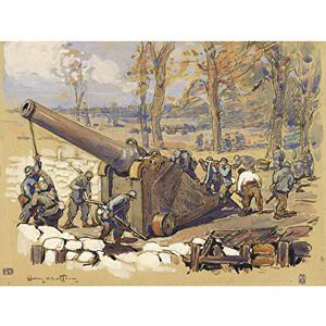 Fine Art Prints Cheffer Artillery Soldiers Cannon Gun WWI War Painting Large Wall Art Print Canvas Premium Mural Fine Art Prints Cheffer Artillery Soldiers Cannon Gun WWI War Painting Large Wall Art Print Canvas Premium Mural