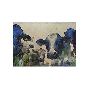 Wee Blue Coo NATURE COW CATTLE FARM ANIMAL BLACK FRAMED ART PRINT B12X3444 Wee Blue Coo NATURE COW CATTLE FARM ANIMAL BLACK FRAMED ART PRINT B12X3444