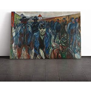 Big Box Art Canvas Print Wall Art Edvard Munch Workers on Their Way Mounted & Stretched Box Frame Picture Home Decor for Kitchen, Living Room, Bedroom, Hallway, Multi-Colour, 24x16 Inch Big Box Art Canvas Print Wall Art Edvard Munch Workers on Their Way Mounted & Stretched Box Frame Picture Home Decor for Kitchen, Living Room, Bedroom, Hallway, Multi-Colour, 24x16 Inch