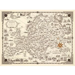 Artery8 1938 Ernest Dudley Chase Pictorial Map Of Europe Art Print Canvas Premium Wall Decor Poster Mural Artery8 1938 Ernest Dudley Chase Pictorial Map Of Europe Art Print Canvas Premium Wall Decor Poster Mural