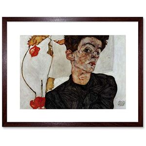 Wee Blue Coo Egon Schiele Self Portrait Old Master Picture Framed Wall Art Print Wee Blue Coo Egon Schiele Self Portrait Old Master Picture Framed Wall Art Print