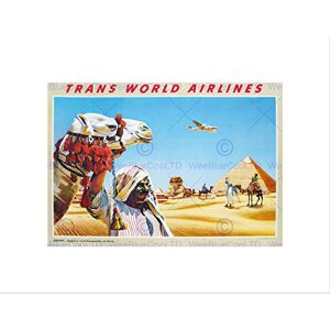 Wee Blue Coo Travel TWA Trans World Airline Egypt Pyramid Sphinx Vintage Art Wall Art Print Wee Blue Coo Travel TWA Trans World Airline Egypt Pyramid Sphinx Vintage Art Wall Art Print