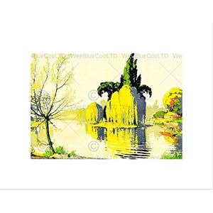 Wee Blue Coo PAINTING RIVER THAMES WILLOW TREE BOAT ISLAND ENGLAND UK FRAMED PRINT B12X12227 Wee Blue Coo PAINTING RIVER THAMES WILLOW TREE BOAT ISLAND ENGLAND UK FRAMED PRINT B12X12227