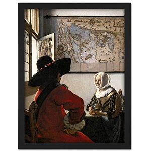 Fine Art Prints Vermeer Officer Laughing Girl Painting Large Framed Art Print Poster Wall Decor 18x24 in Fine Art Prints Vermeer Officer Laughing Girl Painting Large Framed Art Print Poster Wall Decor 18x24 in