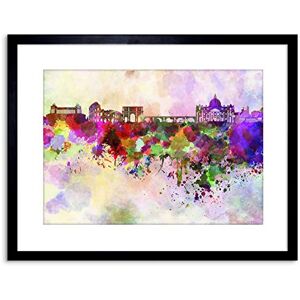 Wee Blue Coo Painting Illustration Cityscape Paint Splash Skyline Rome Framed Wall Art Print Wee Blue Coo Painting Illustration Cityscape Paint Splash Skyline Rome Framed Wall Art Print