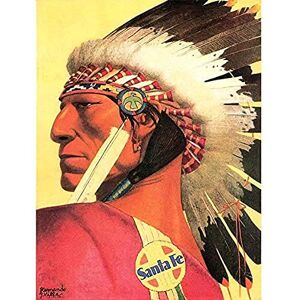 Wee Blue Coo PAINTING SANTA FE VILLA INDIAN CHIEF NATIVE AMERICAN ART POSTER PRINT 18x24 INCH LV2862 Wee Blue Coo PAINTING SANTA FE VILLA INDIAN CHIEF NATIVE AMERICAN ART POSTER PRINT 18x24 INCH LV2862