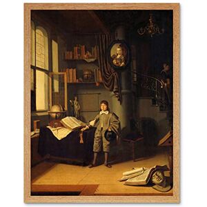 Artery8 Van Gaesbeeck Young Man In A Study Painting Art Print Framed Poster Wall Decor 12x16 inch Artery8 Van Gaesbeeck Young Man In A Study Painting Art Print Framed Poster Wall Decor 12x16 inch