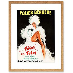 Wee Blue Coo Folies Bergere Theatre Cabaret Artwork Framed Wall Art Print 12X16 Inch Wee Blue Coo Folies Bergere Theatre Cabaret Artwork Framed Wall Art Print 12X16 Inch